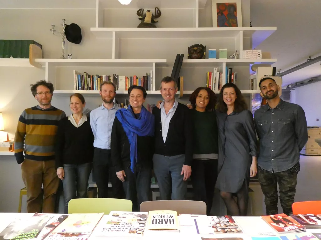 From left to right: Piet Menu, Annemieke Keurentjes, Martijn Buser, Samuel Wuersten, Guy Coolen, Jolanda Spoel, Viktorien van Hulst, Rakesh Kanhai